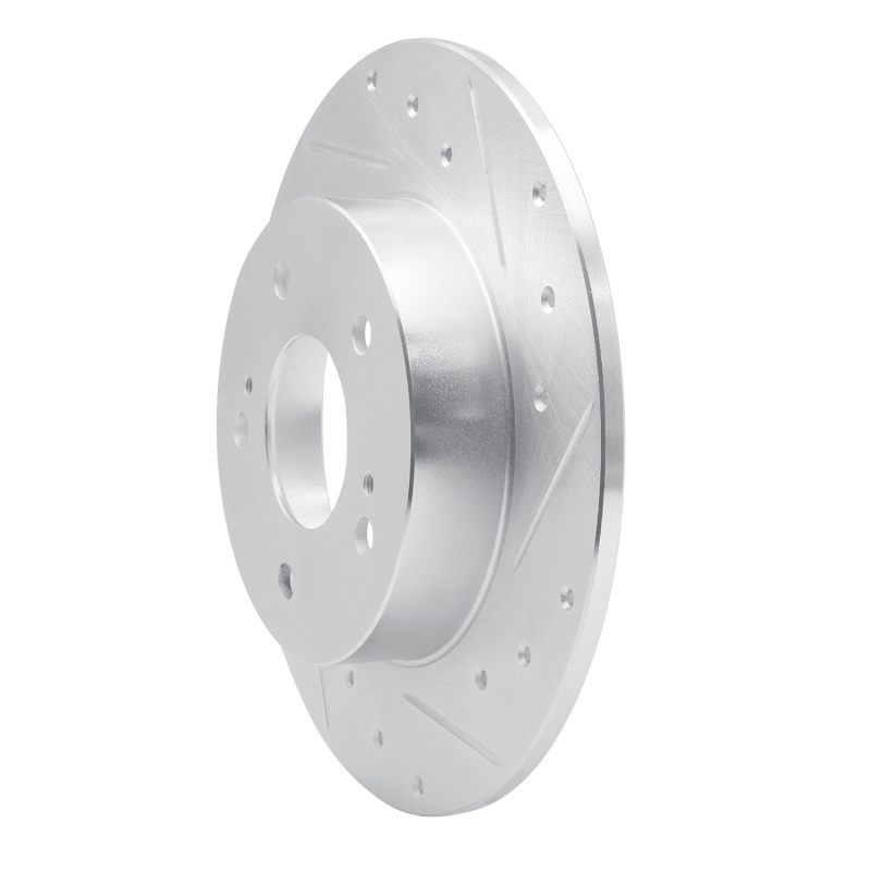 Infiniti I30 Brake Rotor (1) - Rear Right - R1 Concepts - Drilled & Slotted - Silver - `94-`04